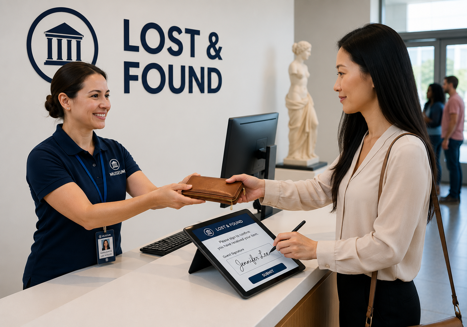 Lost and found at a museum